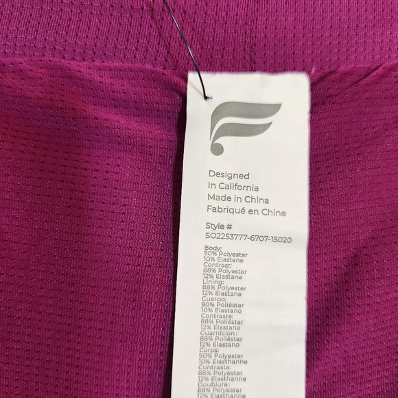Fabletics 5" inseam Fundamental Short II Lined Orange purple Size Small NWT - Picture 7 of 16
